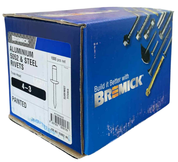 BREMICK Aluminium 5052 & Steel Rivets (4-3) - box 1000pcs