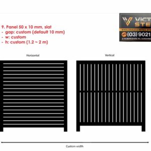 Panel 50x10 mm,slat